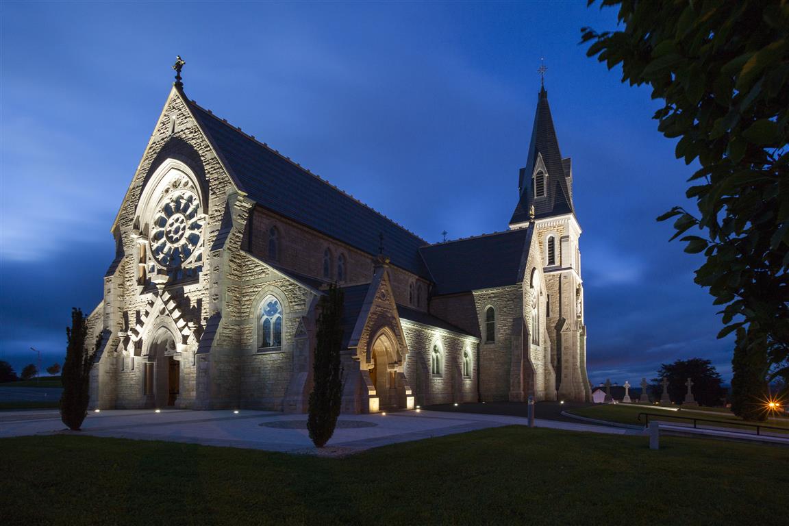 Church of the Immaculate Conception by night Parish of Kingscourt